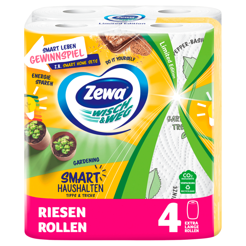 Zewa Wisch & Weg Limited Edition Riesen Rollen 4x72 Blatt